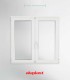 Janela PVC 100x120 Oscilobatente vidro duplo Aluplast A+ | Entrega rápida
