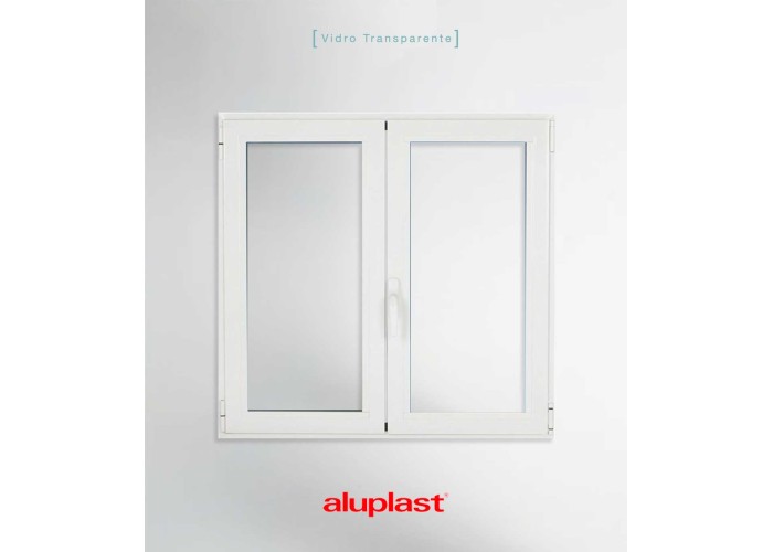 Janela PVC 100x120 Oscilobatente vidro duplo Aluplast A+ | Entrega rápida