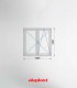 Janela PVC 100x120 Oscilobatente vidro duplo Aluplast A+ | Entrega rápida