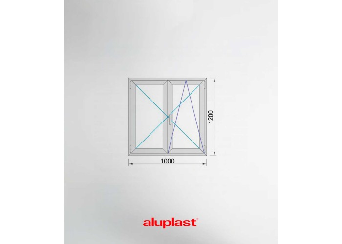 Janela PVC 100x120 Oscilobatente vidro duplo Aluplast A+ | Entrega rápida