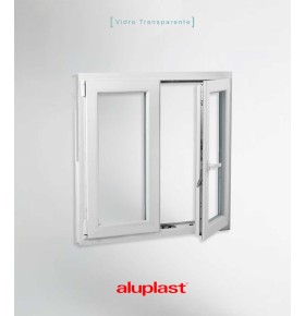 Janela PVC 120x100 Oscilobatente vidro duplo Aluplast A+ | Entrega rápida