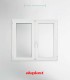 Janela PVC 120x100 Oscilobatente vidro duplo Aluplast A+ | Entrega rápida