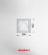Janela PVC 50×50 cm Oscilobatente vidro duplo fosco | Aluplast A+