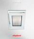 Janela PVC 50×60 cm Oscilobatente vidro duplo fosco | Aluplast A+