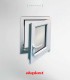 Janela PVC 50×60 cm Oscilobatente vidro duplo fosco | Aluplast A+