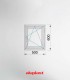 Janela PVC 50×60 cm Oscilobatente vidro duplo fosco | Aluplast A+