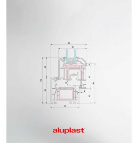 Janela PVC 50×60 cm Oscilobatente vidro duplo fosco | Aluplast A+