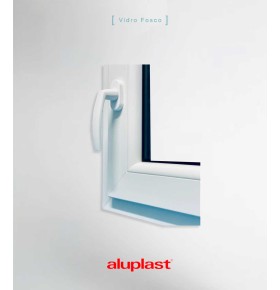 Janela PVC 50×70 cm Oscilobatente vidro duplo fosco | Aluplast A+