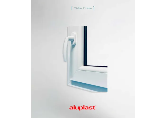 Janela PVC 50×70 cm Oscilobatente vidro duplo fosco | Aluplast A+