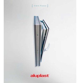 Janela PVC 50×70 cm Oscilobatente vidro duplo fosco | Aluplast A+