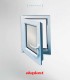 Janela PVC 50×70 cm Oscilobatente vidro duplo fosco | Aluplast A+