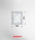 Janela PVC 50x80 Oscilobatente Fosca Aluplast A+ | Entrega rápida