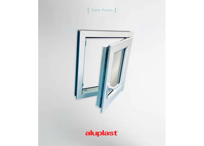 Janela PVC 50x80 Oscilobatente Fosca Aluplast A+ | Entrega rápida