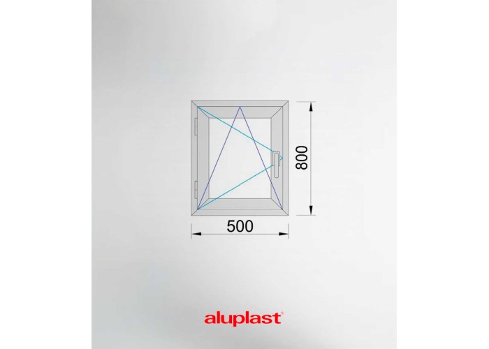 Janela PVC 50×80 cm Oscilobatente vidro duplo fosco | Aluplast A+