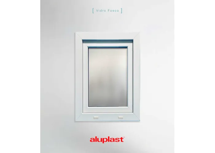 Janela PVC 50x100 Oscilobatente Fosca Aluplast A+ | Entrega rápida