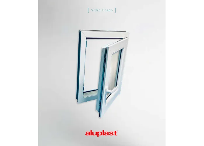 Janela PVC 50x100 Oscilobatente Fosca Aluplast A+ | Entrega rápida