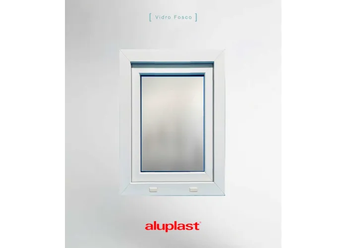 Janela PVC 50x100 Oscilobatente Fosca Aluplast A+ | Entrega rápida