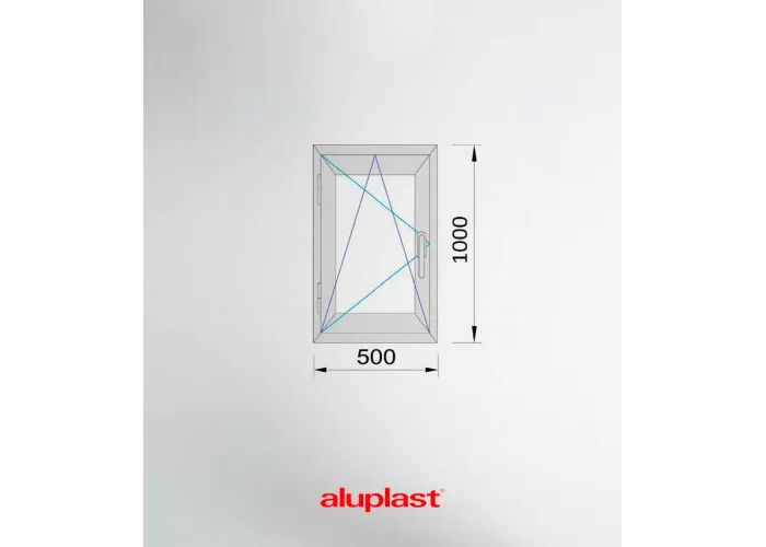 Janela PVC 50x100 Oscilobatente Fosca Aluplast A+ | Entrega rápida