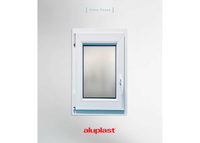 Janela PVC 50x100 Oscilobatente Fosca Aluplast A+ | Entrega rápida