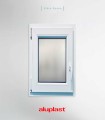 Janela PVC 50x100cm Oscilobatente ESQUERDA Vidro Duplo FOSCO LISO ALUPLAST