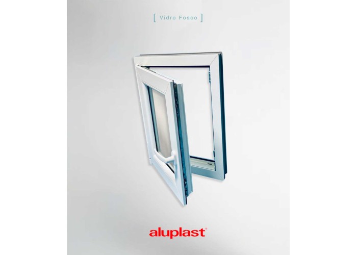 Janela PVC 50x100 Oscilobatente Fosca Aluplast A+ | Entrega rápida