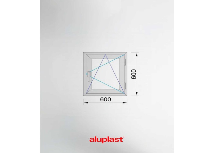 Janela PVC 60×60 cm Oscilobatente vidro duplo fosco | Aluplast A+