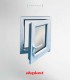 Janela PVC 60×70 cm Oscilobatente vidro duplo fosco | Aluplast A+