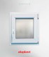 Janela PVC 60×70 cm Oscilobatente vidro duplo fosco | Aluplast A+
