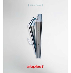 Janela PVC 60x70 cm Oscilobatente vidro duplo fosco | Aluplast A+
