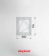 Janela PVC 60x70 cm Oscilobatente vidro duplo fosco | Aluplast A+