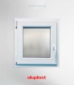 Janela PVC 60x70cm Oscilobatente ESQUERDA Vidro Duplo FOSCO LISO ALUPLAST
