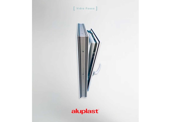 Janela PVC 60×80 cm Oscilobatente vidro duplo fosco | Aluplast A+