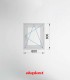 Janela PVC 60×80 cm Oscilobatente vidro duplo fosco | Aluplast A+