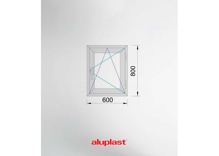Janela PVC 60×80 cm Oscilobatente vidro duplo fosco | Aluplast A+