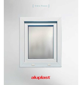 Janela PVC 70x100 Oscilobatente vidro Fosco Aluplast A+ | Entrega rápida