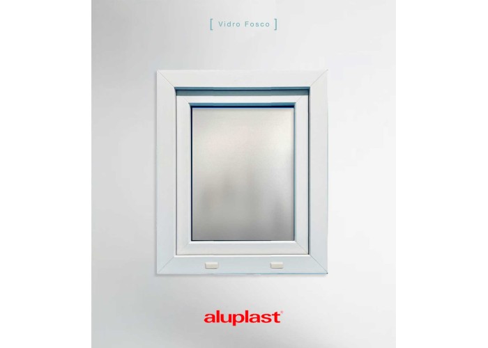 Janela PVC 70x100 Oscilobatente vidro Fosco Aluplast A+ | Entrega rápida