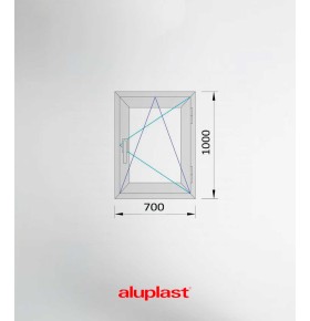 Janela PVC 70x100 Oscilobatente vidro Fosco Aluplast A+ | Entrega rápida