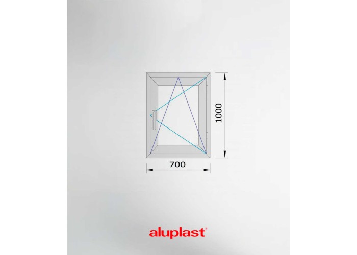 Janela PVC 70x100 Oscilobatente vidro Fosco Aluplast A+ | Entrega rápida