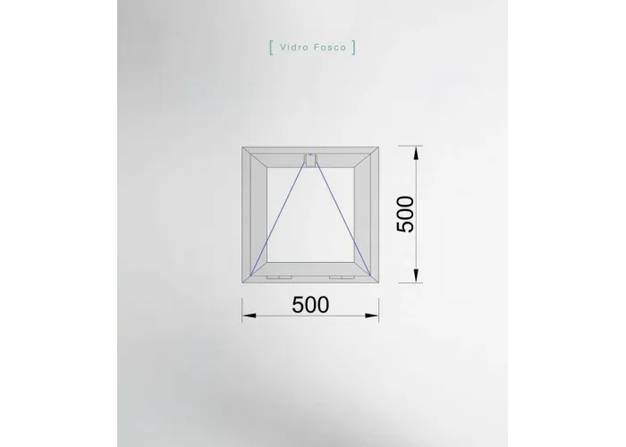 Janela PVC 50x50cm Basculante Vidro Duplo Fosco | Entrega rápida