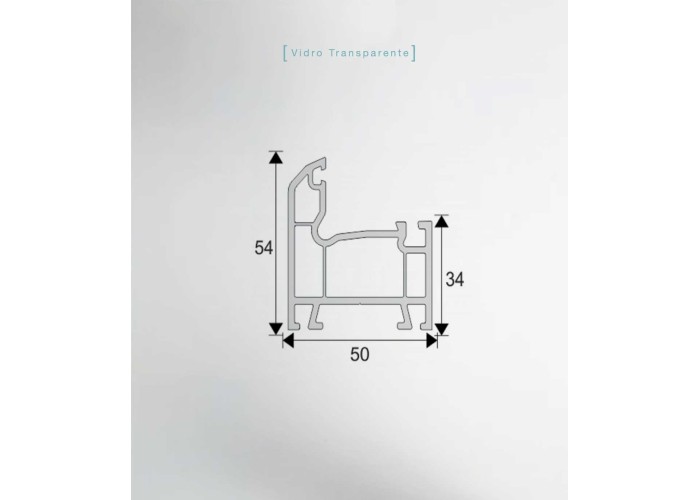 Janela PVC 100x50cm Basculante Vidro Duplo transparente|Entrega rápida