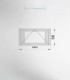 Janela PVC 100x50cm Basculante Vidro Duplo transparente|Entrega rápida