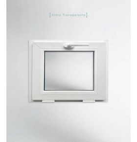Janela PVC 100x80cm Basculante Vidro Duplo transparente|Entrega rápida