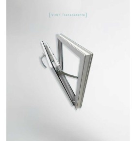 Janela PVC 100x80cm Basculante Vidro Duplo transparente|Entrega rápida