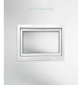 Janela PVC 100x80cm Basculante Vidro Duplo transparente|Entrega rápida