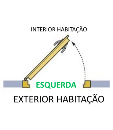 Porta Exterior PVC AIRES 90x200cm Branca ESQUERDA ALUPLAST Fabrico Especial