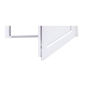 Porta Exterior PVC Meio Vidro Fosco 98x208cm Direita