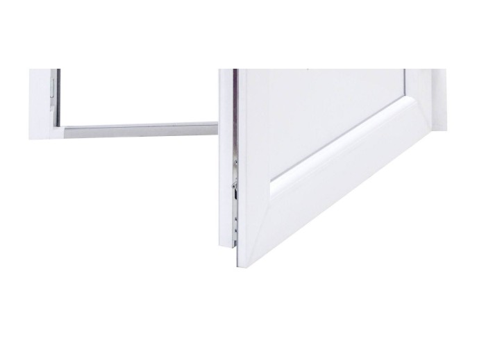 Porta Exterior PVC Meio Vidro Fosco Esquerda - Por Medida