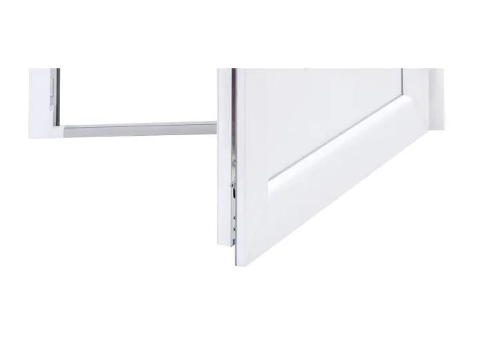 Porta Exterior PVC Meio Vidro Fosco 80x200cm Esquerda