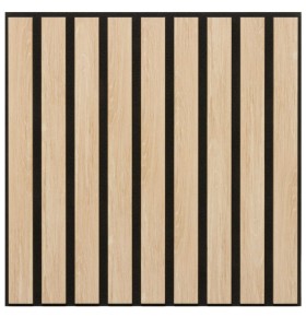 Revestimento Ripado Acústico Carvalho Claro Decowall 50x50x1,7cm - 4 Unidades (1m²)