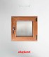 Janela PVC 60x60cm Oscilobatente Direita Carvalho Dourado Vidro Duplo Fosco Liso Aluplast